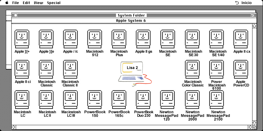 Apple System 6 - menu 1